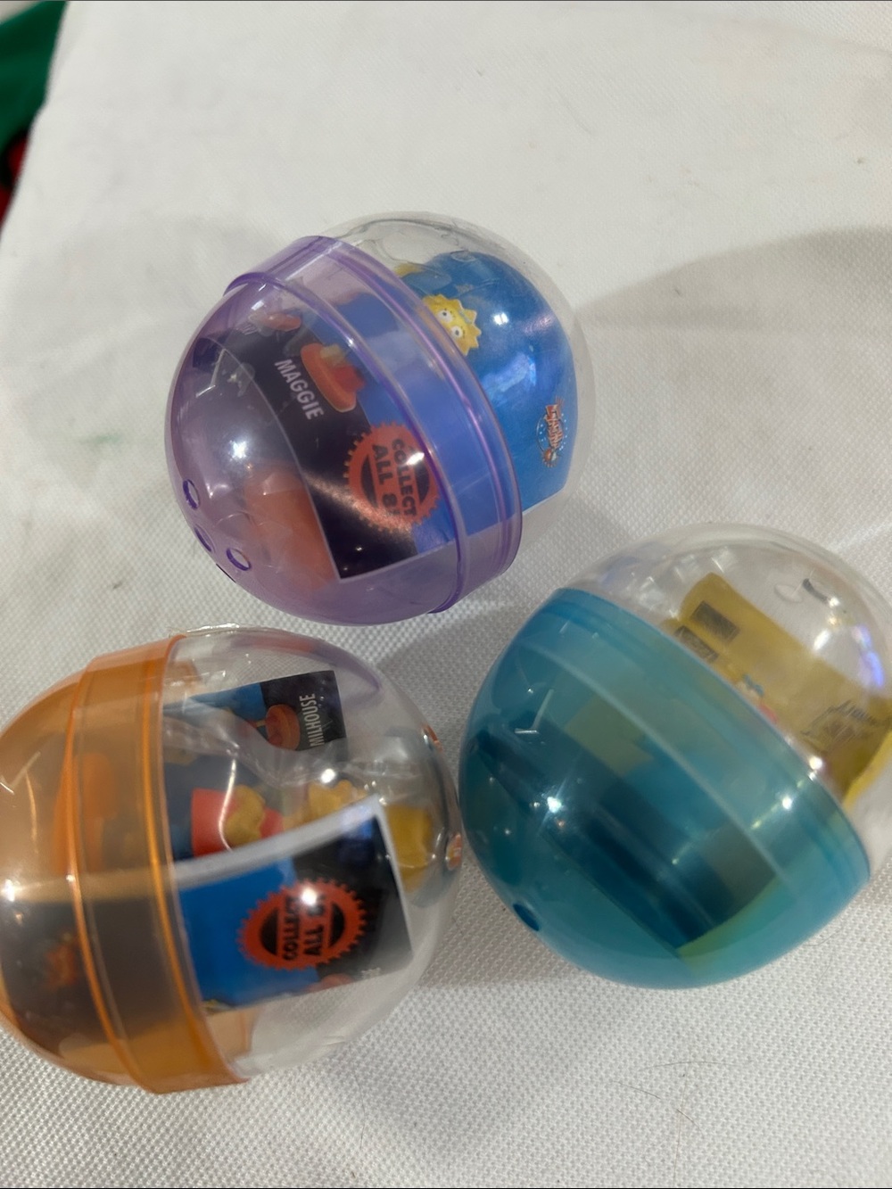 THE SIMPSONS Mini Lot of 3 Vintage Vending Capsule Figures